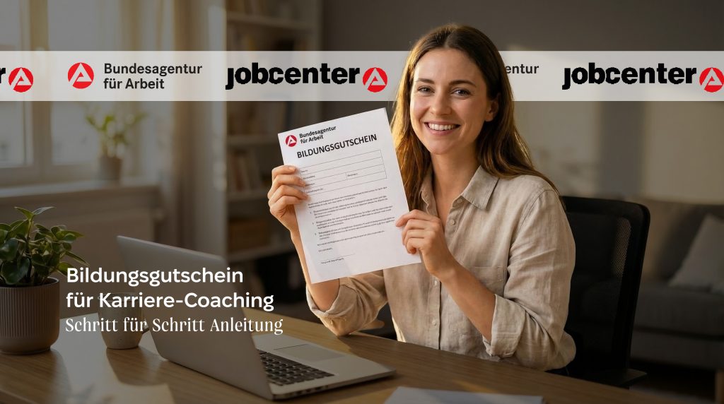 Bildungsgutschein für Karriere-Coaching. Schritt-für-Schritt-Anleitung. AI-generated