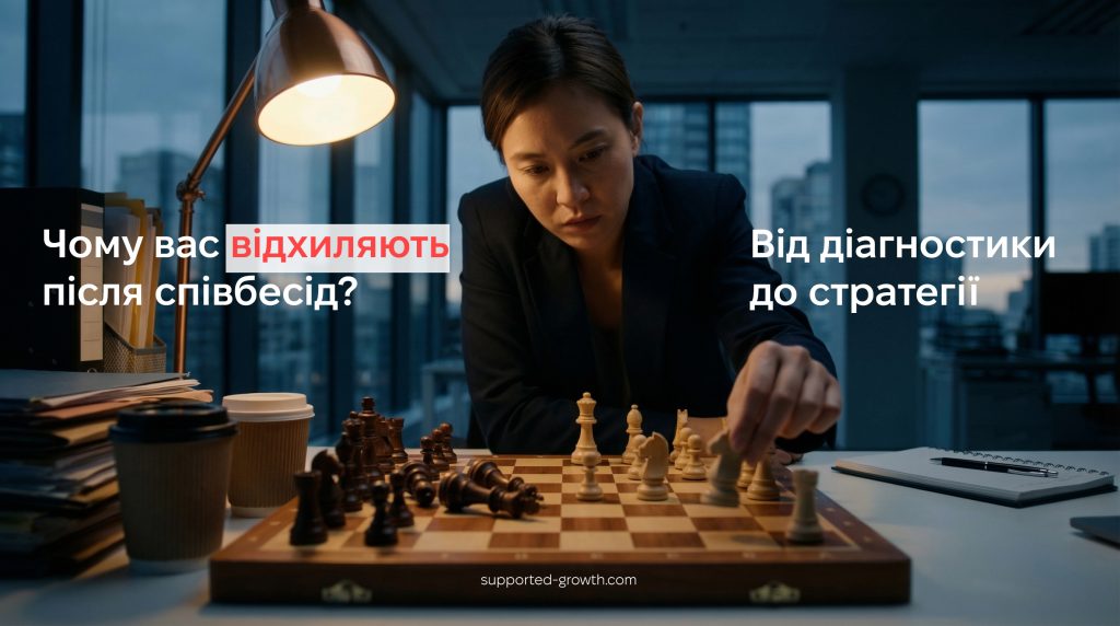 Чому вас відхиляють після співбесід? Від аналізу до стратегії. AI-generated